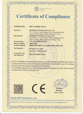 LED التيار الكهربائي 18 واط مستمر الحالي 85V الصمام سائق - 265V AC، CE بنفايات
