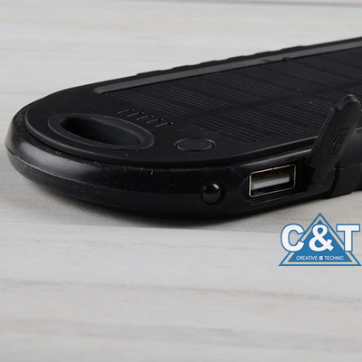 المزدوج منفذ USB النسخ الاحتياطي بنك الطاقة، 5000mAh بطارية لوحة للطاقة الشمسية بطارية احتياطية الخارجية