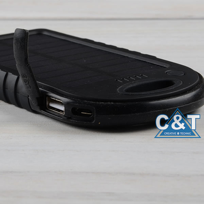 المزدوج منفذ USB النسخ الاحتياطي بنك الطاقة، 5000mAh بطارية لوحة للطاقة الشمسية بطارية احتياطية الخارجية
