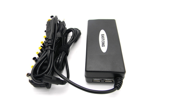 المملكة المتحدة / الولايات المتحدة 90W المحمول العالمي محول الطاقة التلقائي 5V 2.1A USB مع الصمام