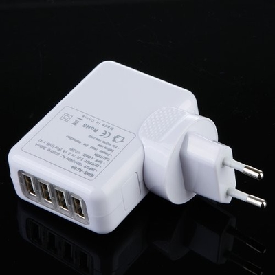 4 ميناء عالمي USB شاحن السفر جدار محول التيار المتردد للمنزل، متعدد التوصيل
