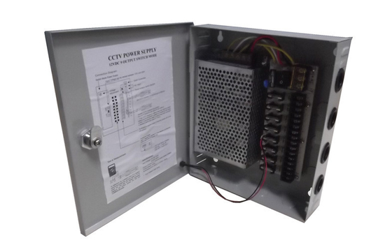12V 5Amps الدوائر التلفزيونية المغلقة التيار الكهربائي الإطار 9 قناة CCTV كاميرا التيار الكهربائي