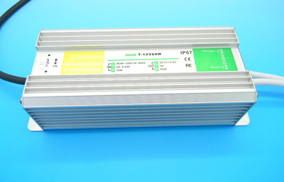 60w الألومنيوم كهربائيا مكثف IP68 للماء إمدادات الطاقة ثابت الحالي الصمام سائق
