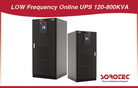 تحويل مزدوج 120 - 800KVA منخفضة التردد أون لاين يو بي إس / انقطاع التيار الكهربائي 50 / 60HZ