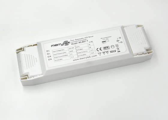 البلاستيك الأبيض ضميمة التيار الكهربائي المستمر عكس الضوء الصمام سائق 12VDC 50 / 60HZ