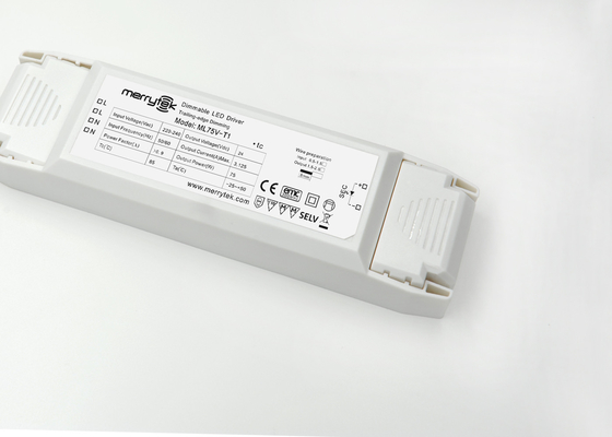 75 وات التيار الكهربائي المستمر عكس الضوء الصمام سائق 24V IP20 CE 30000H حياة وقت