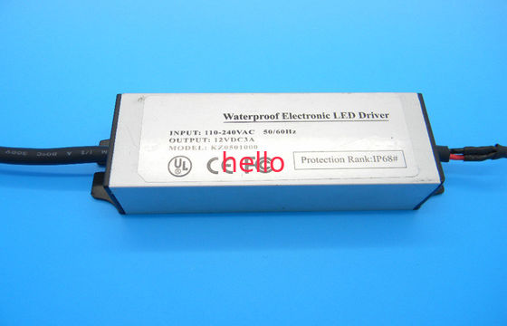 IP68 LED سائق مقاوم للماء 12V 3A 36W AC100-240V لأنبوب الصمام، وماس كهربائى