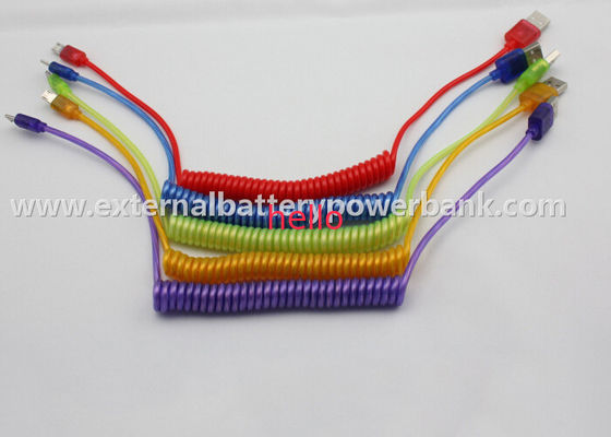 الربيع بقيادة مايكرو نقل البيانات USB كيبل لسامسونج / سامسونج غالاكسي
