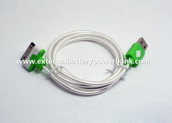 100CM نقل البيانات USB الساطع كابل مع الضوء الأخضر ل iPhone4 4S / IPAD1 / iPad2 جديد