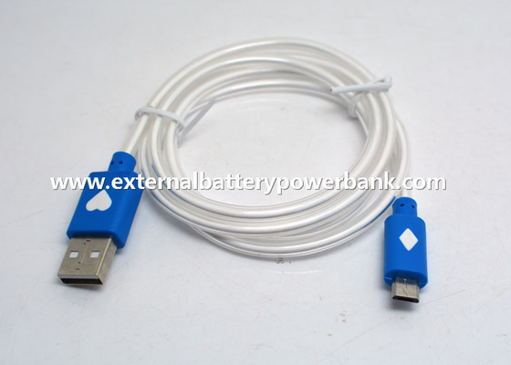 1M مايكرو نقل البيانات كبل USB مع الضوء الأزرق للهواتف سامسونج الروبوت