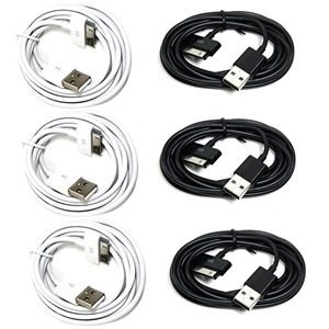 كابل مزامنة اضافية طويلة الأسود و 6ft بيانات USB لابل اي فون 4 4S 3GS بود باد
