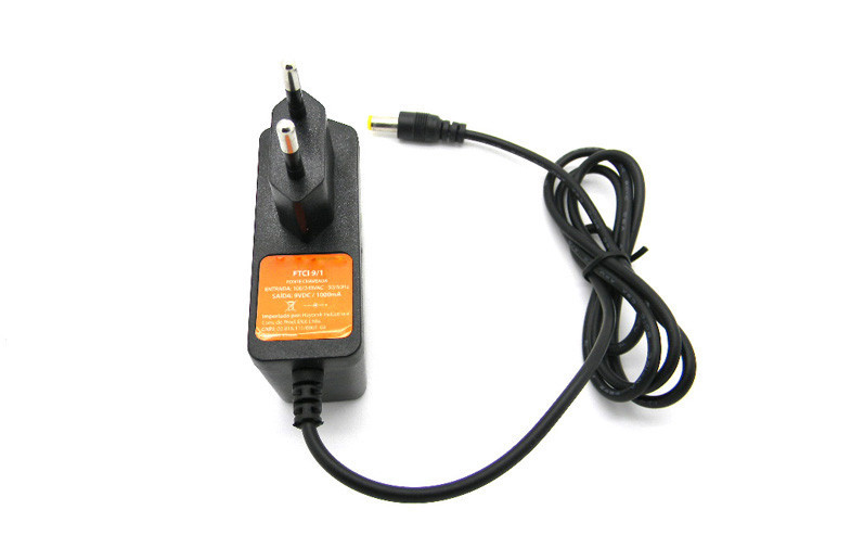 طاقة AC إلى DC الجدار جبل 1A 9V محول على الجهد لجهاز التوجيه، 100-240 فولت تيار متردد